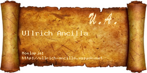 Ullrich Ancilla névjegykártya